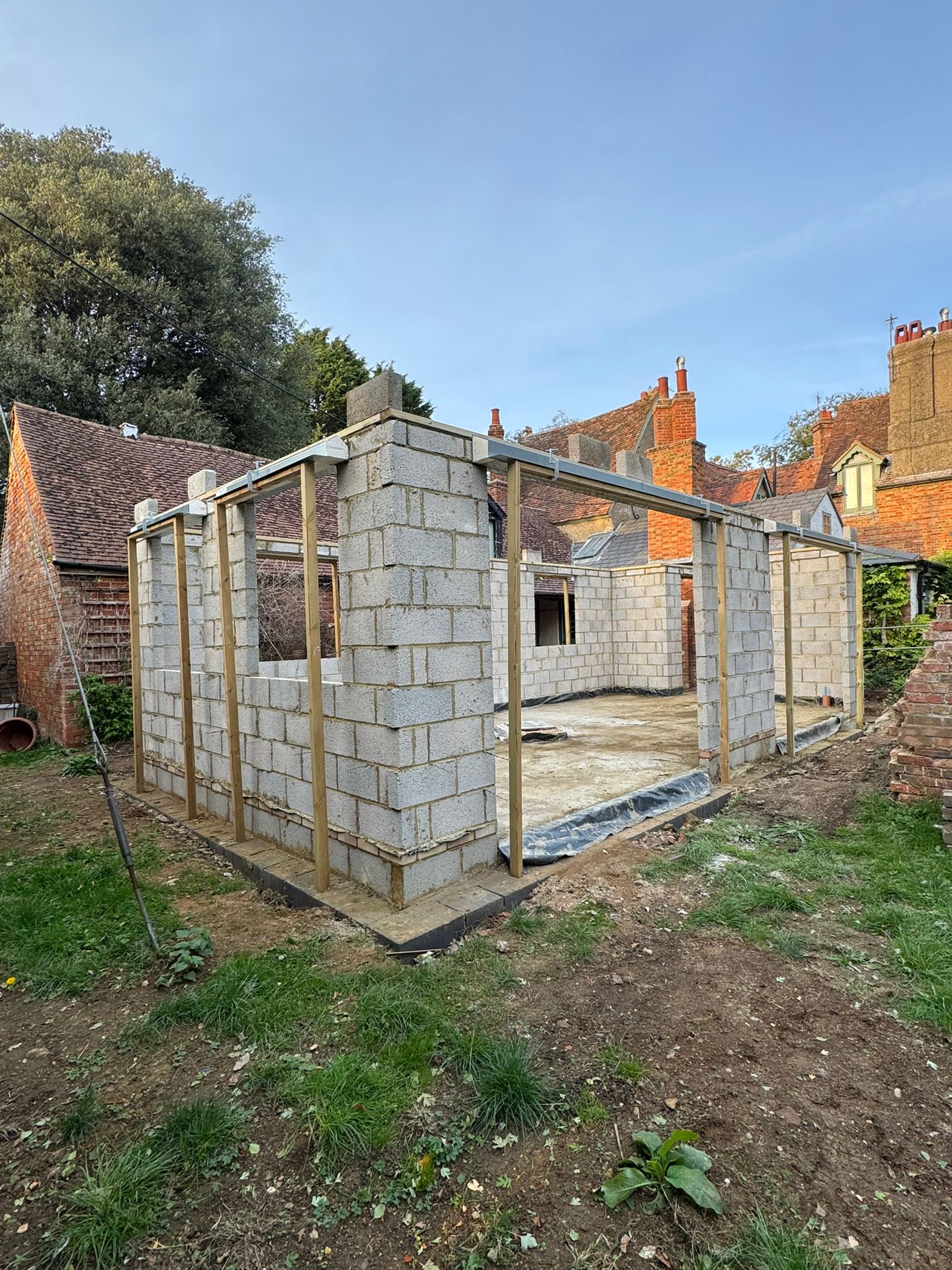 Block shell at frame stage