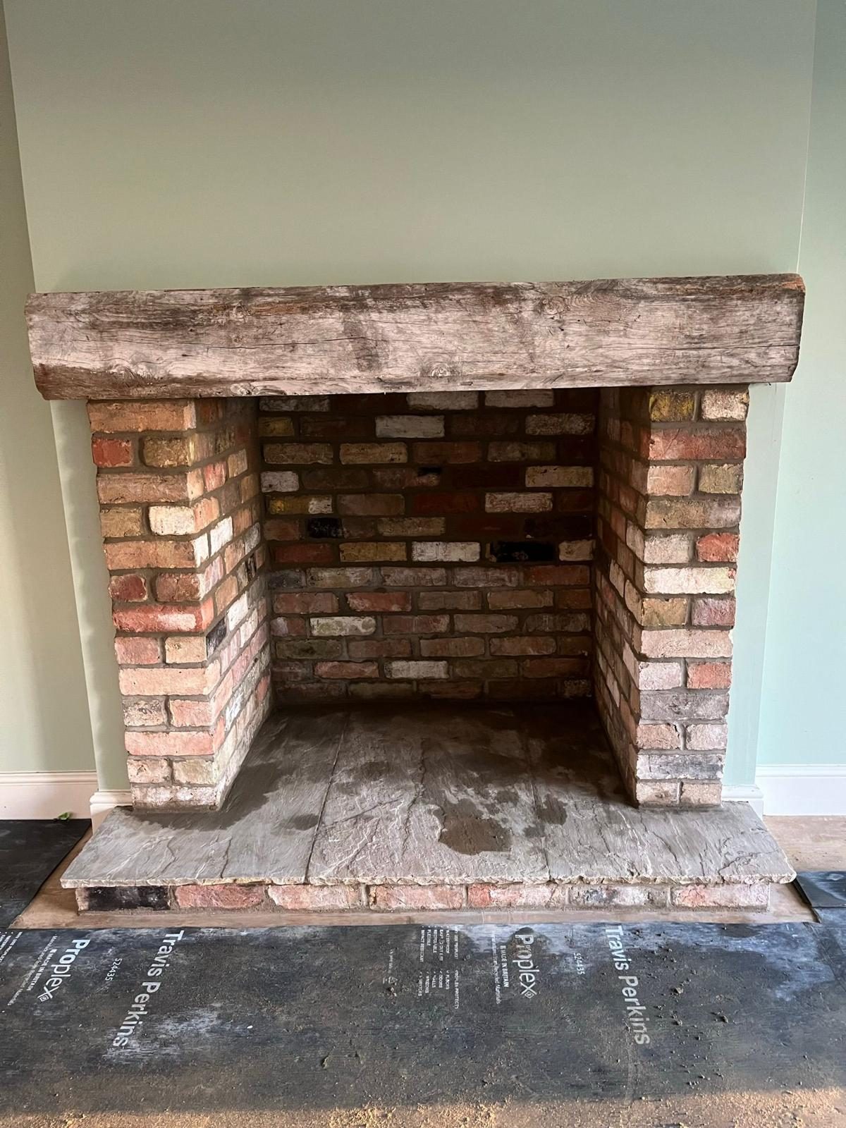 Inglenook Fireplace — 03 · Reclaimed brick interior