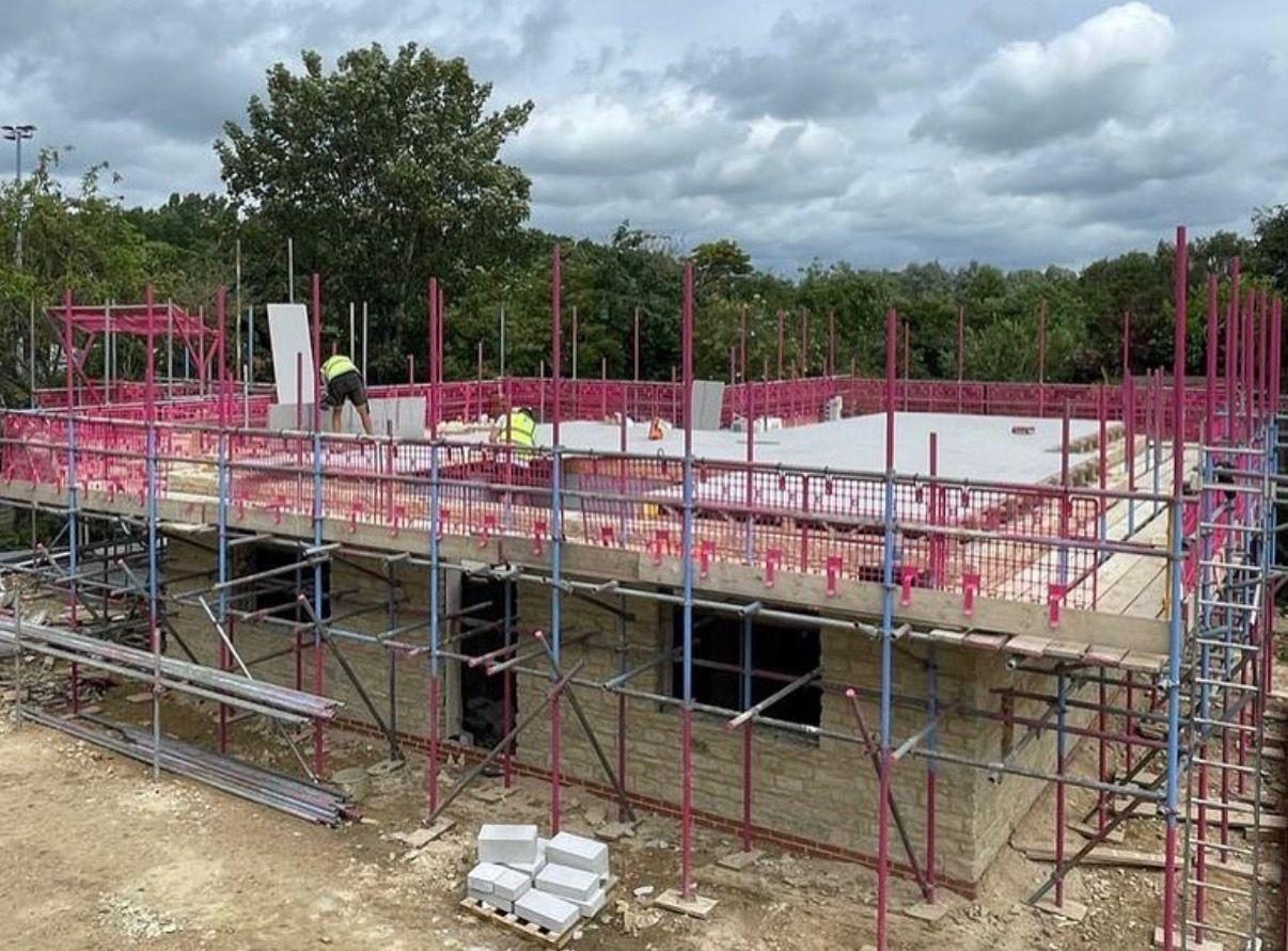 Stone New Build — 02 · Ground floor walls up
