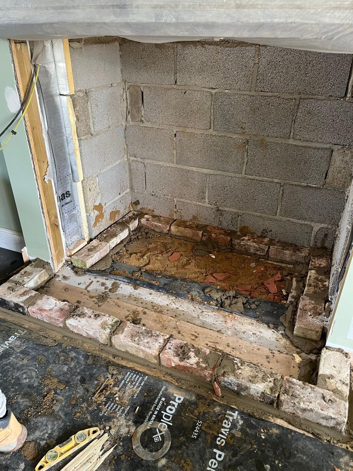 Inglenook Fireplace — 01 · Opening stripped back