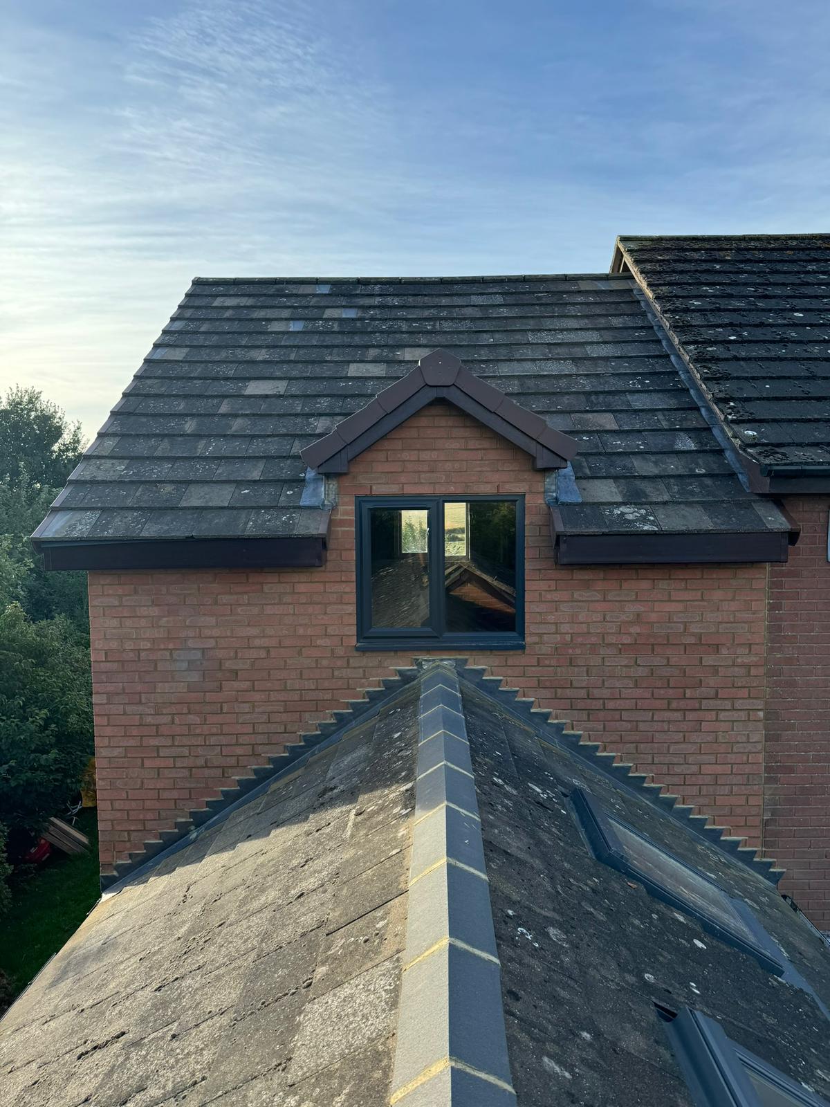 Finished brickwork with roof detail