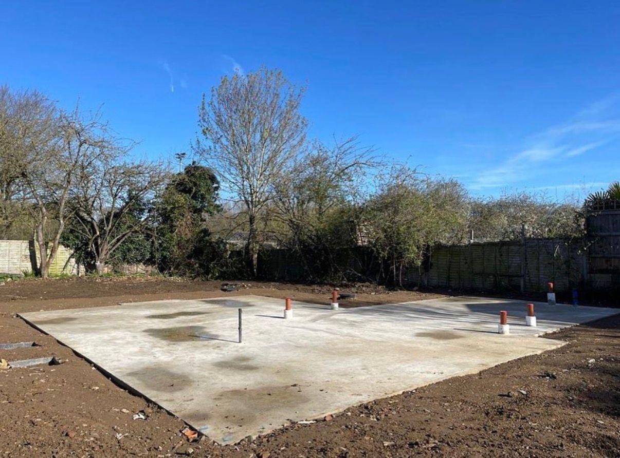 Stone New Build — 01 · Concrete slab poured