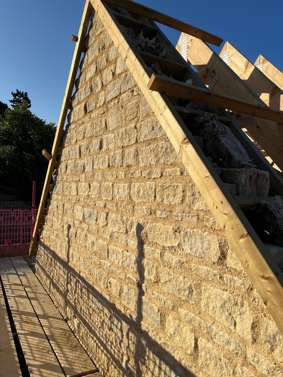 Stone New Build — 03 · Stone gable rising