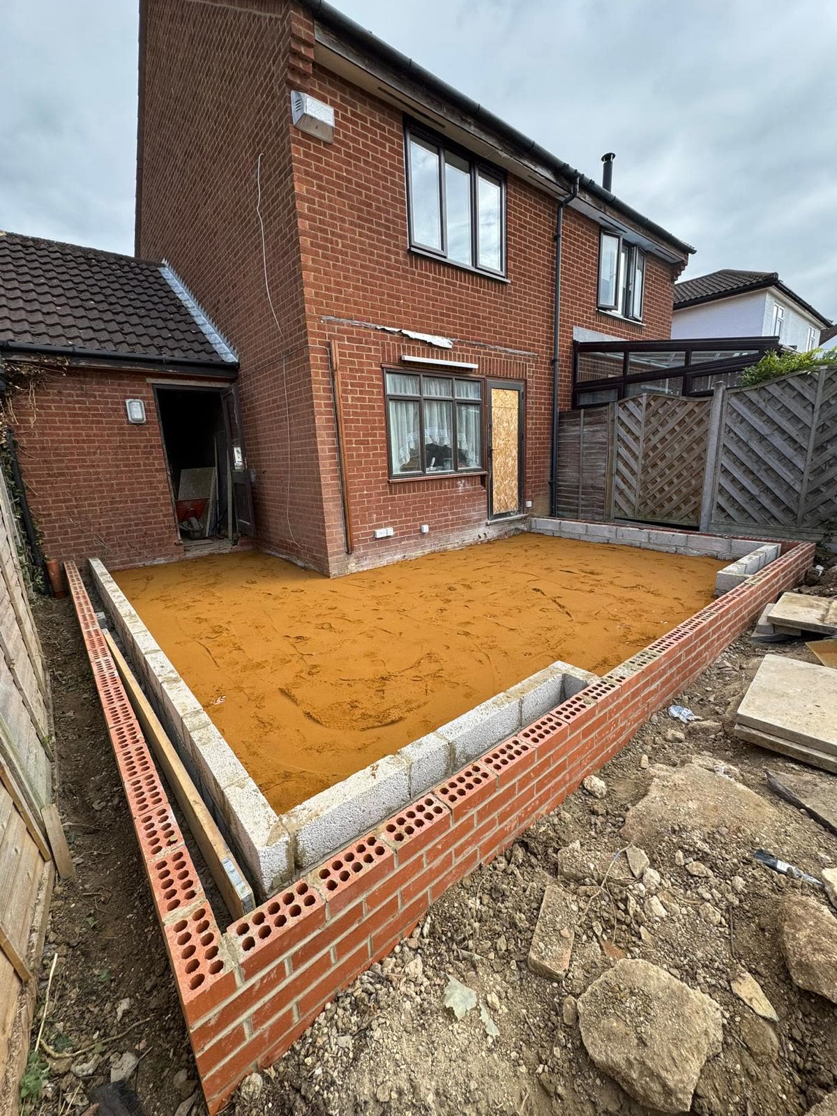 Recent Extension — 03 · Footings ready